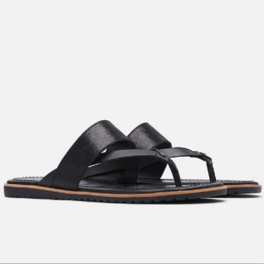 Sorel Ella Flip Black Sandals